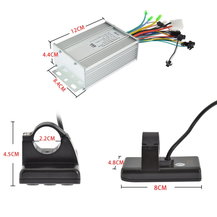 S866 36V-60V 450W-500W 9-tube ตัวควบคุมยานพาหนะไฟฟ้าอัจฉริยะแบบไม่มีแปรง LCD ชุด SpeedMeter LCD