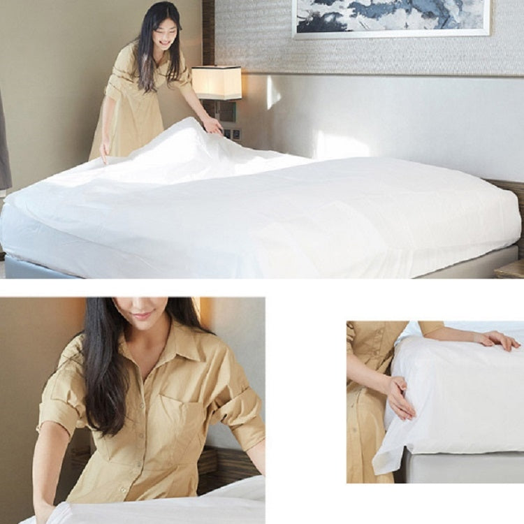 2 PCS Travel Hotel Supplies ปลอกหมอนผ้าปูที่นอนแบบใช้แล้วทิ้งป้องกันสกปรก, Quilt Cover For 1 Person 190x220cm, Quilt Cover For 2 Person 240x220cm, Sheet For 1 Person 160x220cm, Sheet For 2 Person 220x220cm, Pillowcase 50x80cm, 3 In 1 For 1 Person      ...