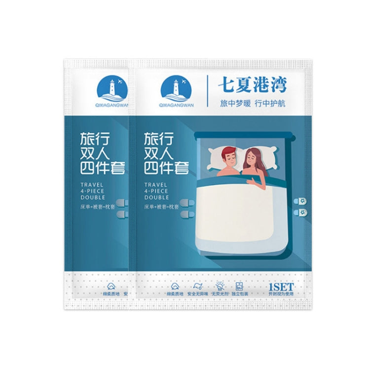 2 PCS Travel Hotel Supplies ปลอกหมอนผ้าปูที่นอนแบบใช้แล้วทิ้งป้องกันสกปรก, Quilt Cover For 1 Person 190x220cm, Quilt Cover For 2 Person 240x220cm, Sheet For 1 Person 160x220cm, Sheet For 2 Person 220x220cm, Pillowcase 50x80cm, 3 In 1 For 1 Person      ...