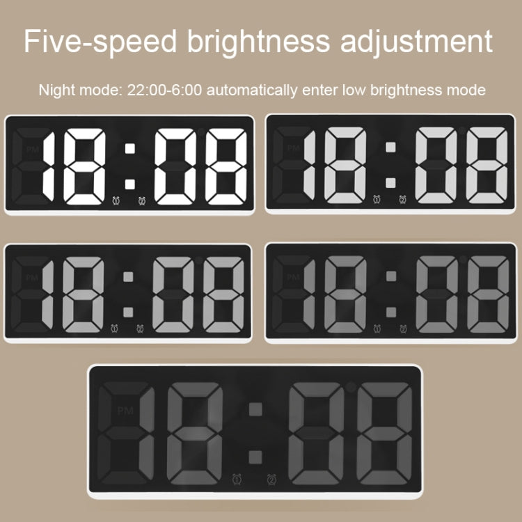 นาฬิกาปลุก LED ข้างเตียง แบตเตอรี่ Plug-In นาฬิกาอเนกประสงค์, 6628 White, 6628 Blue, 6628 Orange