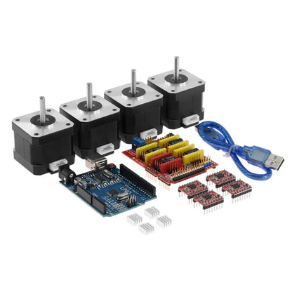 อุปกรณ์เสริมสำหรับเครื่องพิมพ์ 3 มิติ CNC V3 + UNO R3 รุ่นปรับปรุง + ไดรเวอร์ A4988 + มอเตอร์สเต็ป, Kit