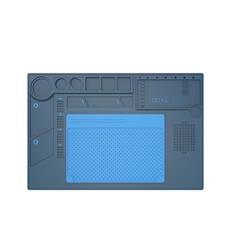 บากู BA-695 2 in 1 TPR+ซิลิโคน ซ่อมโทรศัพท์คอมพิวเตอร์ เสื่อปูโต๊ะ เสื่อฉนวนกันความร้อนทนความร้อน, BAKU BA-695