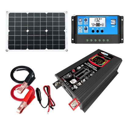 เครื่องกำเนิดไฟฟ้าพลังงานแสงอาทิตย์อินเวอร์เตอร์ + 30A Controller + 18W 12V Solar Panel, Black 12V To 220V, Black 12V To 110V, Yellow 12V To 220V, Yellow 12V To 110V