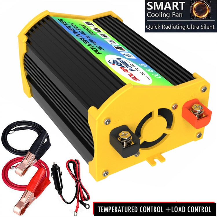 เครื่องกำเนิดไฟฟ้าพลังงานแสงอาทิตย์อินเวอร์เตอร์ + 30A Controller + 18W 12V Solar Panel, Specification:, Black 12V To 220V, Black 12V To 110V, Yellow 12V To 220V, Yellow 12V To 110V