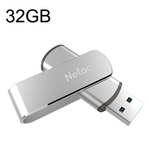 Netac U388 ความเร็วสูง USB3.0 โลหะหมุนรถคอมพิวเตอร์ดิสก์ U, 32GB, 64GB, 128GB
