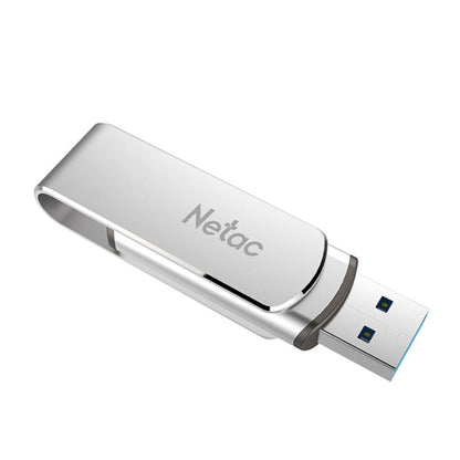 Netac U388 ความเร็วสูง USB3.0 โลหะหมุนรถคอมพิวเตอร์ดิสก์ U, 32GB, 64GB, 128GB