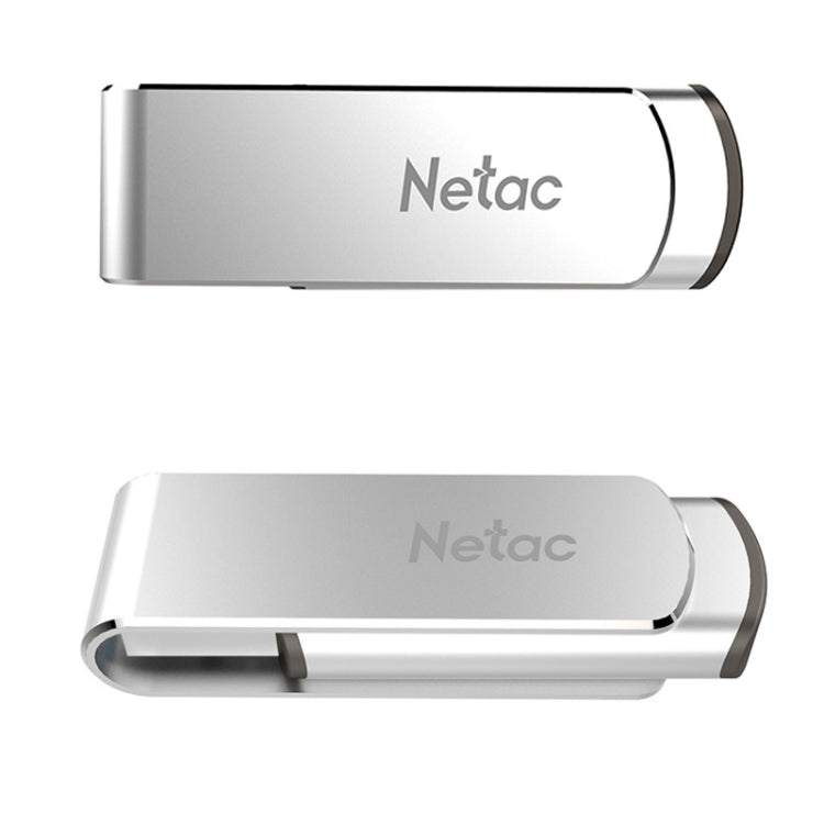 Netac U388 ความเร็วสูง USB3.0 โลหะหมุนรถคอมพิวเตอร์ดิสก์ U, 32GB, 64GB, 128GB