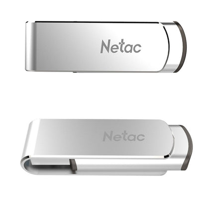 Netac U388 ความเร็วสูง USB3.0 โลหะหมุนรถคอมพิวเตอร์ดิสก์ U, 32GB, 64GB, 128GB