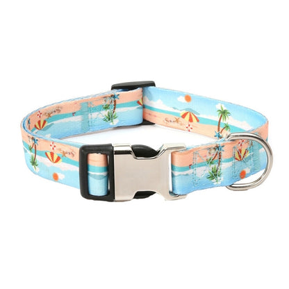 2 PCS Pet Ethnic Style Polyester Cotton Print Pattern Collar, ขนาด:, S: 1.5x27-43cm, M: 2.0x32-52cm, L: 2.5x38-61cm, XL: 2.5x43-71cm