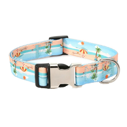 2 PCS Pet Ethnic Style Polyester Cotton Print Pattern Collar, ขนาด:, S: 1.5x27-43cm, M: 2.0x32-52cm, L: 2.5x38-61cm, XL: 2.5x43-71cm