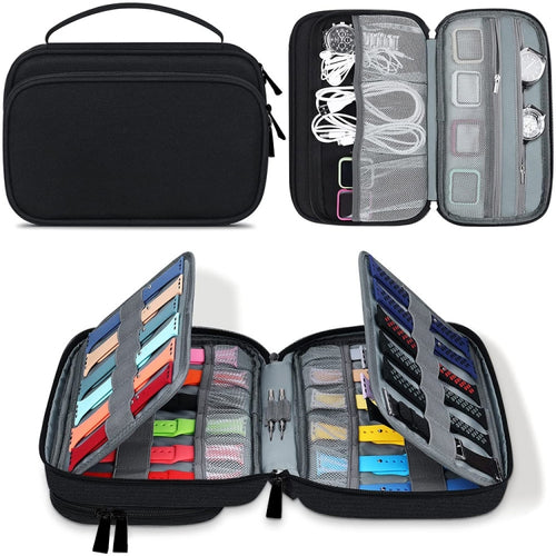 สายนาฬิกามัลติฟังก์ชั่น Data Line 36 Slots Storage Bag