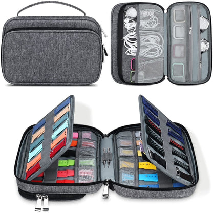 สายนาฬิกามัลติฟังก์ชั่น Data Line 36 Slots Storage Bag