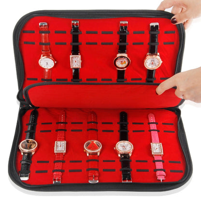 กระเป๋าเก็บเครื่องประดับนาฬิกาความจุขนาดใหญ่หนัง PU, PU Leather Watch Display Bag