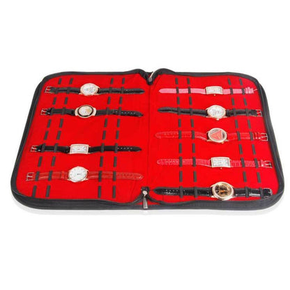กระเป๋าเก็บเครื่องประดับนาฬิกาความจุขนาดใหญ่หนัง PU, PU Leather Watch Display Bag