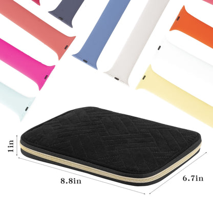 สายนาฬิกากำมะหยี่ ถุงเก็บอุปกรณ์นาฬิกา, Blue S, Black S, Pink S, Blue M, Black M, Pink M, Blue L, Black L, Pink L