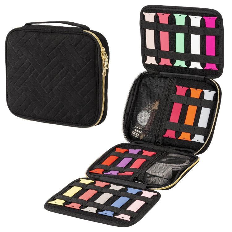 สายนาฬิกากำมะหยี่ ถุงเก็บอุปกรณ์นาฬิกา, Blue S, Black S, Pink S, Blue M, Black M, Pink M, Blue L, Black L, Pink L