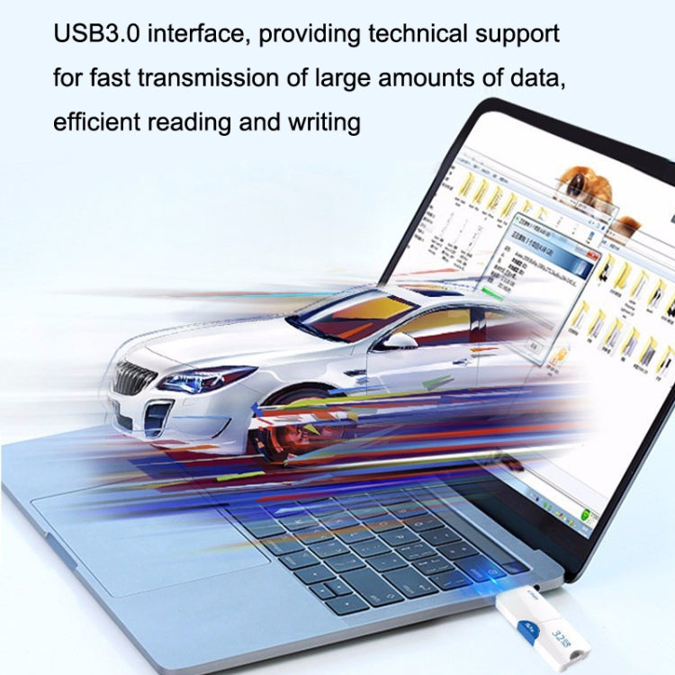 Netac U905 ความเร็วสูง USB3.0 แฟลชไดร์ฟ USB เพลงในรถยนต์หดได้, 64GB, 128GB