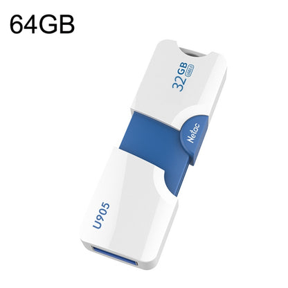 Netac U905 ความเร็วสูง USB3.0 แฟลชไดร์ฟ USB เพลงในรถยนต์หดได้, 64GB, 128GB