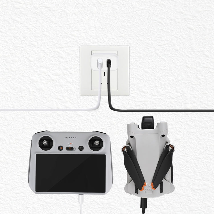 RCSTQ Drone 30W Dual Port Gallium Nitride Charger สำหรับ DJI Mini 2/Mini 3 Pro, For DJI Mini 2  Gallium Nitride Charger
