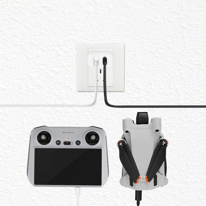 RCSTQ Drone 30W Dual Port Gallium Nitride Charger สำหรับ DJI Mini 2/Mini 3 Pro, For DJI Mini 2  Gallium Nitride Charger