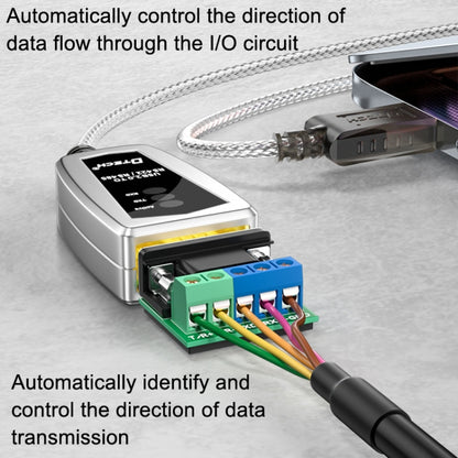 DTECH DT-5119 0.5m USB เป็น RS485/422 Industrial Converter Serial Line Communication Adapter, DT-5119 0.5m