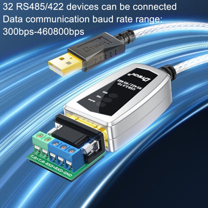 DTECH DT-5119 0.5m USB เป็น RS485/422 Industrial Converter Serial Line Communication Adapter, DT-5119 0.5m