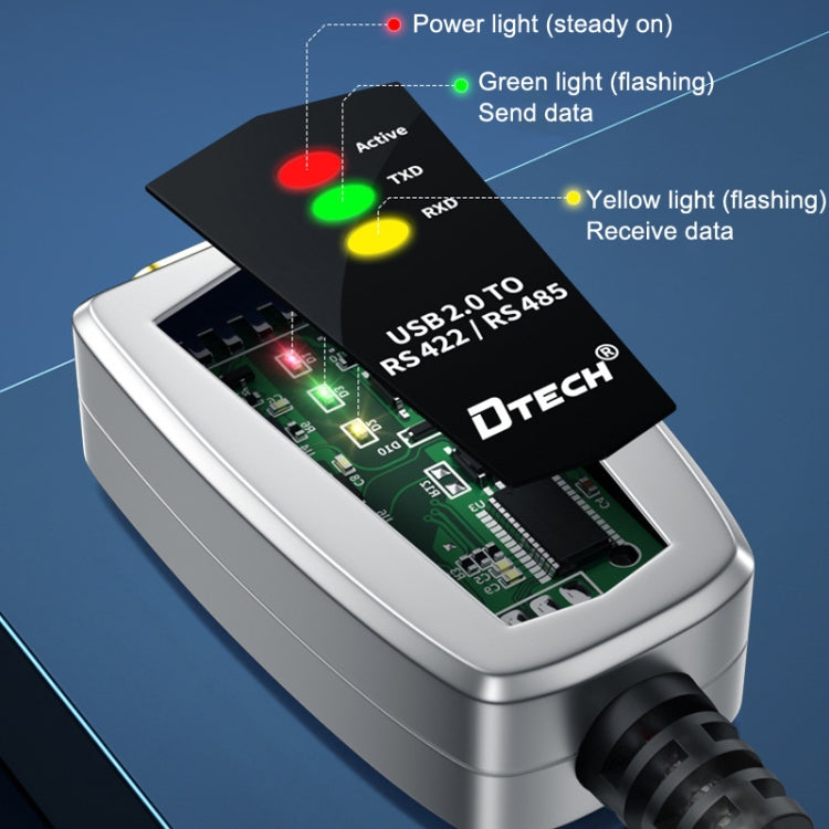 DTECH DT-5119 0.5m USB เป็น RS485/422 Industrial Converter Serial Line Communication Adapter, DT-5119 0.5m