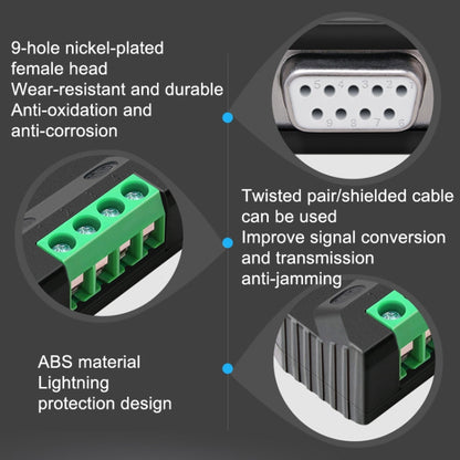 DTECH DT-9001 เกรดอุตสาหกรรม ป้องกันฟ้าผ่าและไฟกระชาก RS232 เป็น 485 Converter, DT-9001