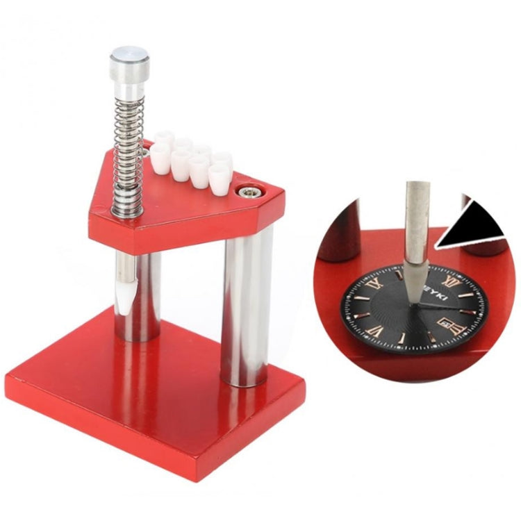 Watch Hand Plunger Puller Remover พร้อมชุดแม่พิมพ์พลาสติก 9 ชิ้น, Single Needle Pressure Needle