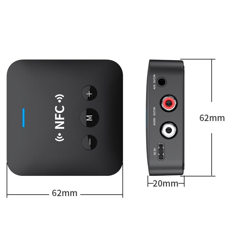 AFK-A10 NFC ตัวรับสัญญาณบลูทูธเครื่องส่งสัญญาณ AUX ตัวรับสัญญาณลำโพงรถยนต์