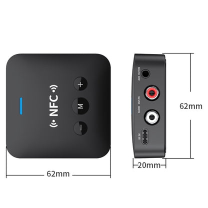 AFK-A10 NFC ตัวรับสัญญาณบลูทูธเครื่องส่งสัญญาณ AUX ตัวรับสัญญาณลำโพงรถยนต์