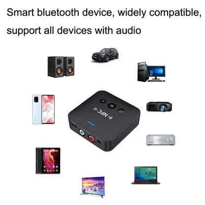AFK-A10 NFC ตัวรับสัญญาณบลูทูธเครื่องส่งสัญญาณ AUX ตัวรับสัญญาณลำโพงรถยนต์