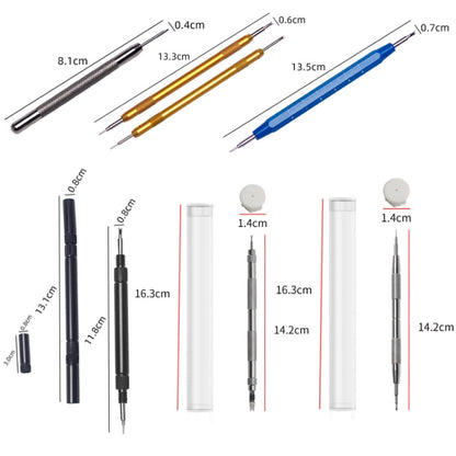 10pcs Single-headed Watch Repair เครื่องมือ Ear Batch Replacement Watch Strap Tool, 10 Pair Silver, 10 Pair Golden, 5 PCS Screw Gold, 5 PCS With Scale Blue, With Scale Golden, 5 PCS With Scale  Black, With Packaging  A, With Packaging B                ...
