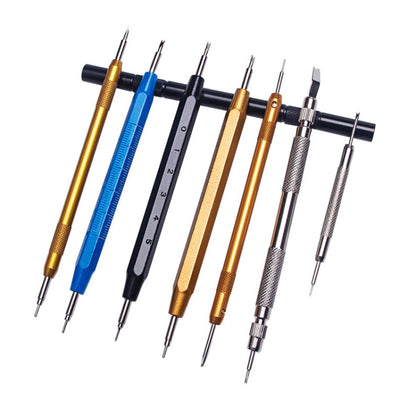 10pcs Single-headed Watch Repair เครื่องมือ Ear Batch Replacement Watch Strap Tool, 10 Pair Silver, 10 Pair Golden, 5 PCS Screw Gold, 5 PCS With Scale Blue, With Scale Golden, 5 PCS With Scale  Black, With Packaging  A, With Packaging B                ...