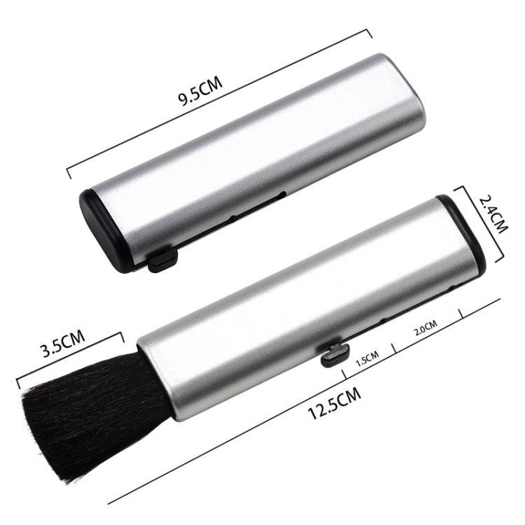 10 PCS Car Air Conditioner Air Outlet แปรงทำความสะอาดแบบยืดหดได้, 10PCS+Black, 10PCS+Silver