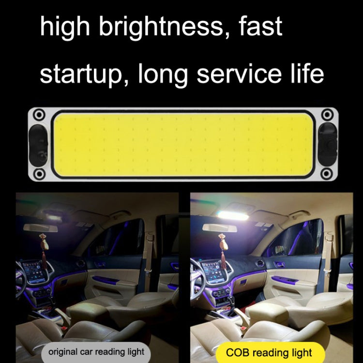 2PCS รถ Cab LED ไฟอ่านหนังสือ COB รถบรรทุกไฟภายในโดมโคมไฟ, Car LED Reading Light
