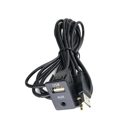 รถดัดแปลง AUX + USB ซ็อกเก็ตอุปกรณ์ปรับแต่งเสียงสายต่อ USB 3.5 มม, AUX+USB