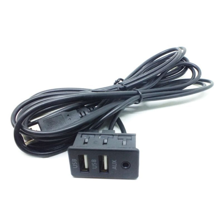 การดัดแปลงรถยนต์แบบสากล Dual USB + AUX อินเตอร์เฟสการชาร์จที่นั่ง, USB+USB+AUX
