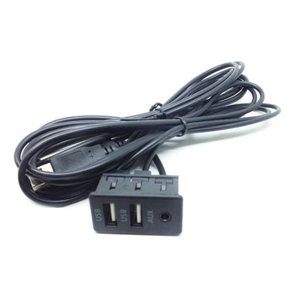 การดัดแปลงรถยนต์แบบสากล Dual USB + AUX อินเตอร์เฟสการชาร์จที่นั่ง, USB+USB+AUX