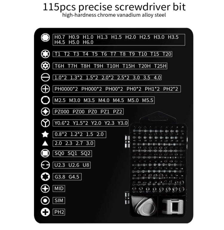 117 ใน 1 ไขควงชุดนาฬิกาเครื่องมือถอดคอนโซลเกม, 117 In 1
