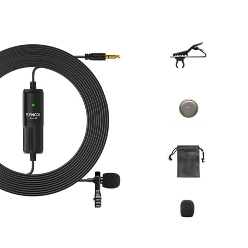 SYNCO S8 Lavalier Live Wired Microphone, ข้อมูลจำเพาะ:, Black, Black + Type-C, Black + 8 Pin, Black + Type-C + 8 Pin