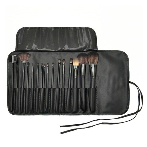 ชุดแปรงแต่งหน้า Loose Powder Brush เครื่องมือแต่งหน้า, 15 PCS / Set Black, 15 PCS / Set Wood Color, 18 PCS / Set Wood Color