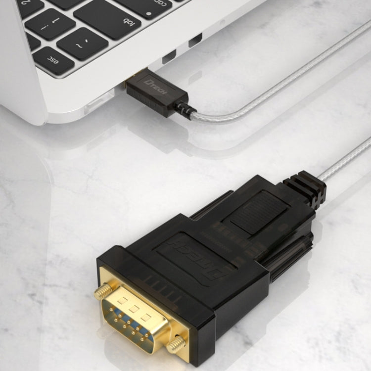 DTECH DT-5002A 1.8m USB To RS232 Serial Line DB9 เข็มพอร์ต COM, 1.8m