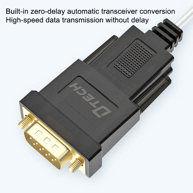 DTECH DT-5002A 1.8m USB To RS232 Serial Line DB9 เข็มพอร์ต COM, 1.8m