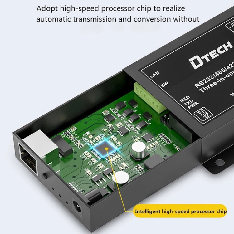 DTECH IOT9031 RS232/485/422 ถึง TCP 3 ใน 1 เซิร์ฟเวอร์อนุกรม, ปลั๊ก CN, IOT9031 RS232/485/422 To TCP