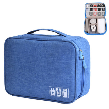 กระเป๋าเก็บสายเคเบิลข้อมูลดิสก์ U ดิจิตอลประจุบวกมัลติฟังก์ชั่น, a15 Blue, a15 Purple, a15 Grey, a15 Wine Red, a15 Navy