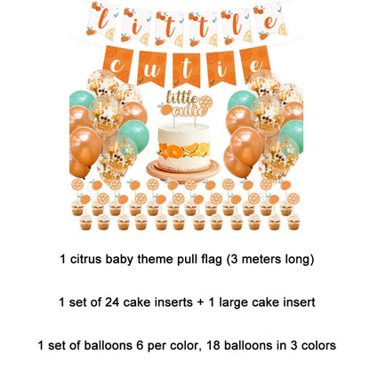 Citrus Pattern ตกแต่งงานเลี้ยงวันเกิดเด็ก, Baby Birthday Party Decoration