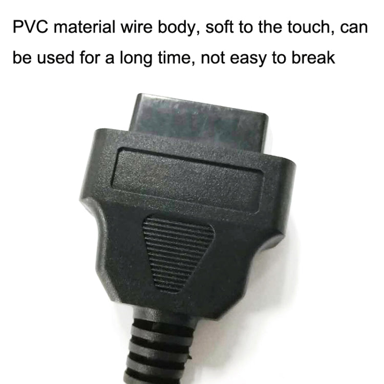 16PIN USB AM เป็น OBD2 สายแปลงหญิงรถสายวินิจฉัยคอมพิวเตอร์, 16PIN