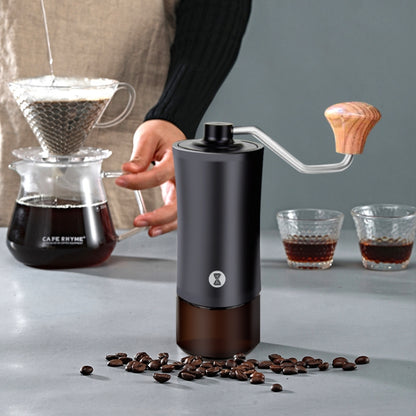 เครื่องบดเมล็ดกาแฟมือหมุนเพลาคู่แกนสแตนเลสแบบแมนนวล, Manual Stainless Steel