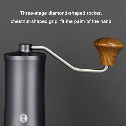เครื่องบดเมล็ดกาแฟมือหมุนเพลาคู่แกนสแตนเลสแบบแมนนวล, Manual Stainless Steel